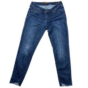 Dear John Blue Skinny Uneven Hem Cut Jeans Size 25